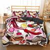 Makeup Lipstick Luxury Bedding Set Cosmetic Pink Duvet Cover Girls Women Polyester Bedding Set Home Textiles 23pcs King Queen