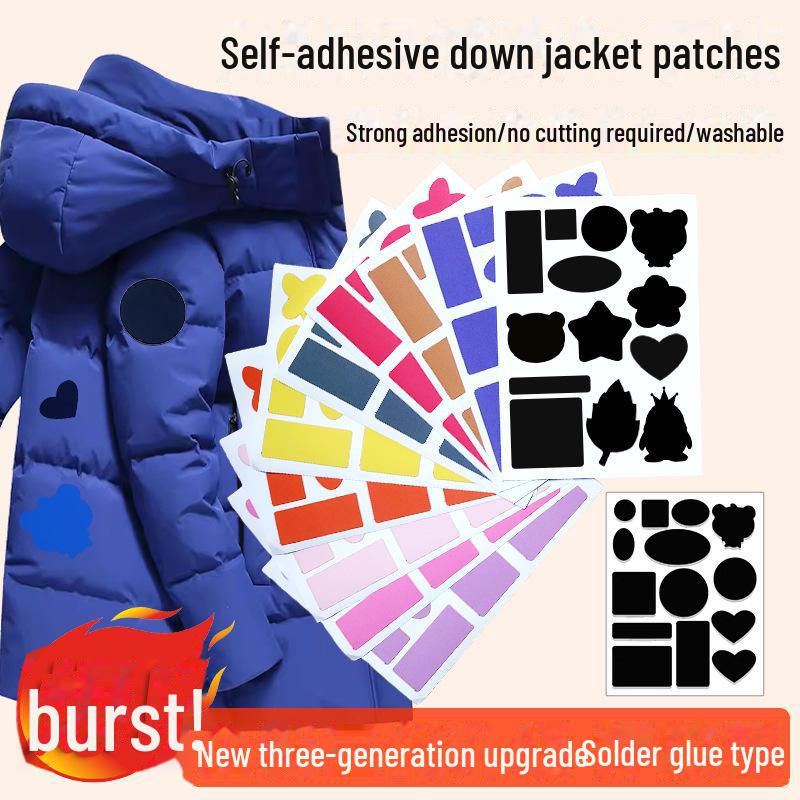 Autocolante cu patch-uri colorate cu desene animate: Reparații autoadezive, fără cusături, fără cusături pentru jachete și haine