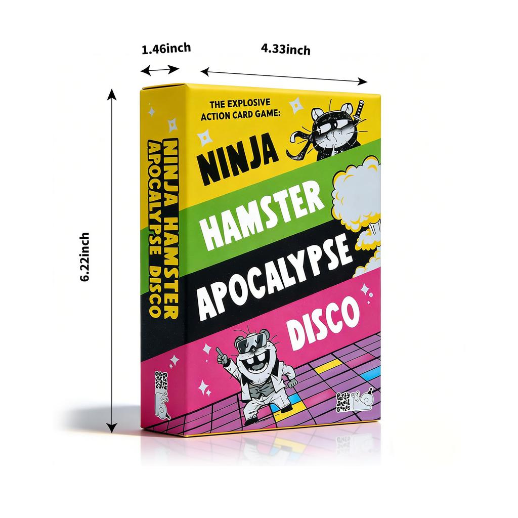 Hamster Apocalypse Disco Family Card Game, Party Board Game for Adults Kids, Fun Strategy Tabletop Game