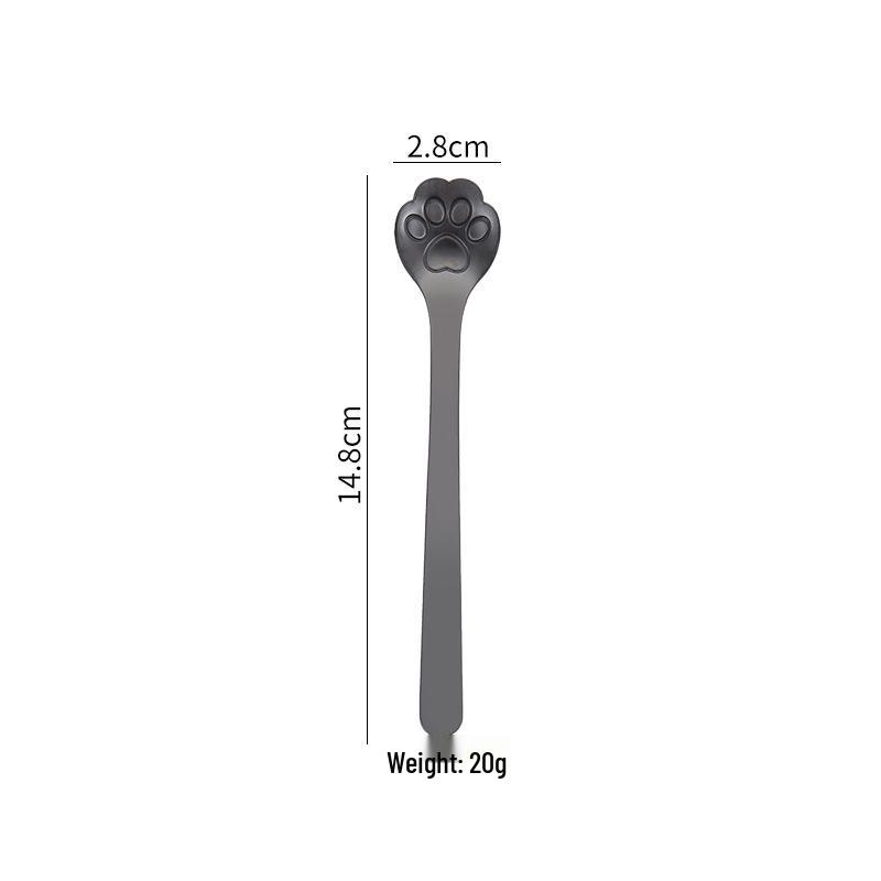 304 Stainless Steel Cat & Dog Paw Coffee Stirring Spoon - Creative Cartoon Gift Spoon
