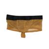 Men Boxer Underwear Low-rise Perspective Thin Shorts Panties Patchwork Color U-convex Wide Waistband Underwear