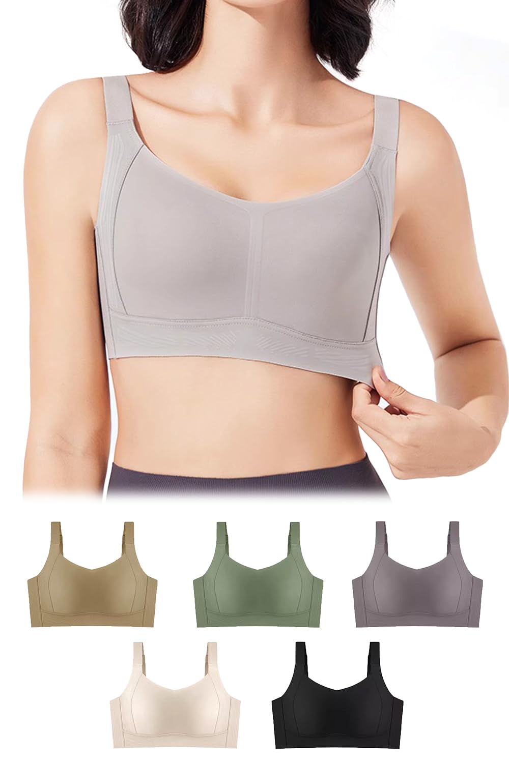 

Бюстгальтер, который делает вашу грудь выглядящей покачивающейся ночью большой, делает вашу грудь выглядящей нет для дневного времени, сильно корректирует провисание, можно носить 24 часа в сутки серый