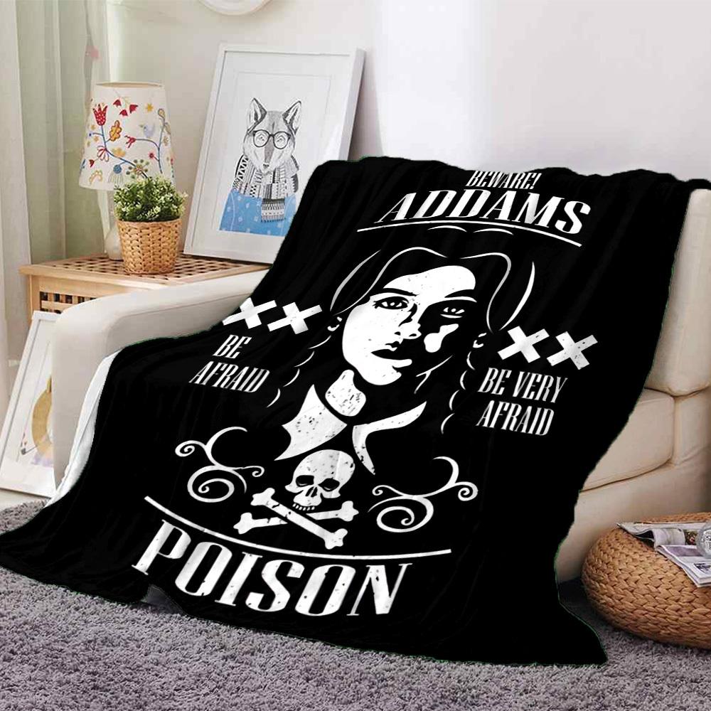 

1pc ADDAMS POISON Soft Flannel All-Season Throw for Home, Office, Outdoor UseDurable Comfort 100586 80cmx120cm(31inx47in)