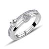 2022 Korean Fashion Women's Diamond Flash Open Ring - Stylish Hollow Design