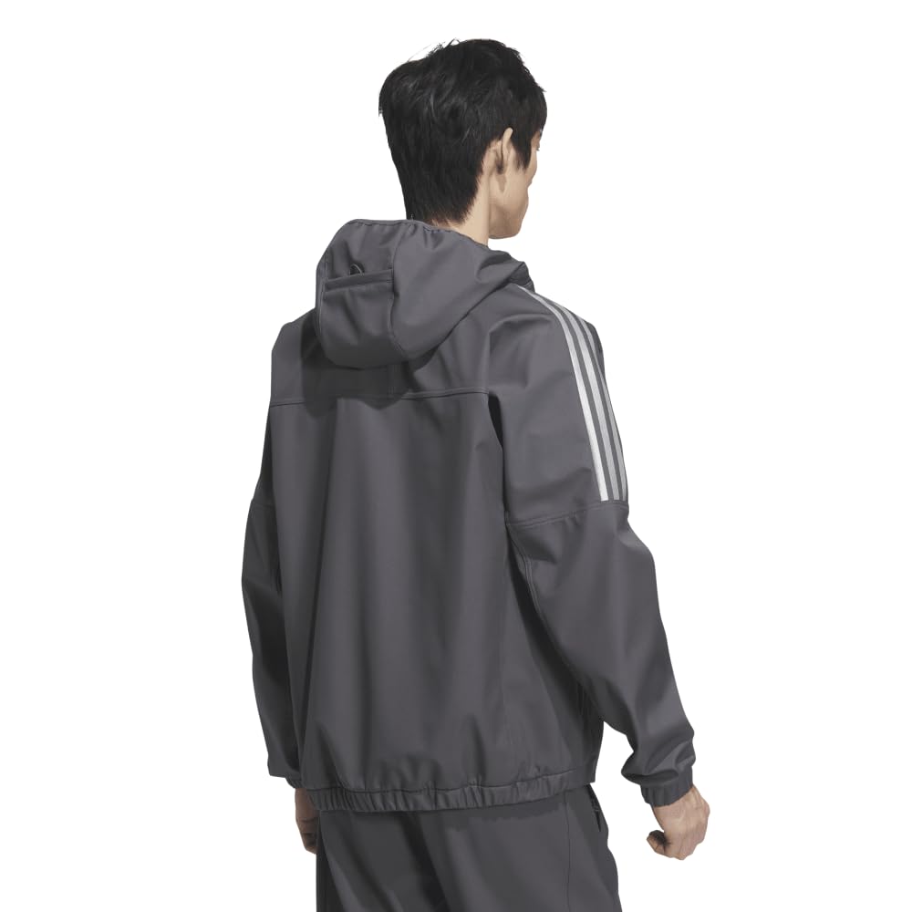Adidas KWX72 Gray Six Wind Size L Men's (JG8517) Water-Repellent Jacket, Must-Have,