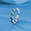 Luo Xi Temple S925 Sterling Silver Emerald Cut Diamond Pave Ring