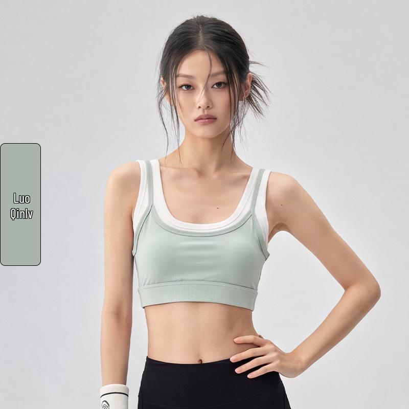 Color Block Nude Feel Yoga Set - Ribbed High Waist Casual Fitness Outfit Small