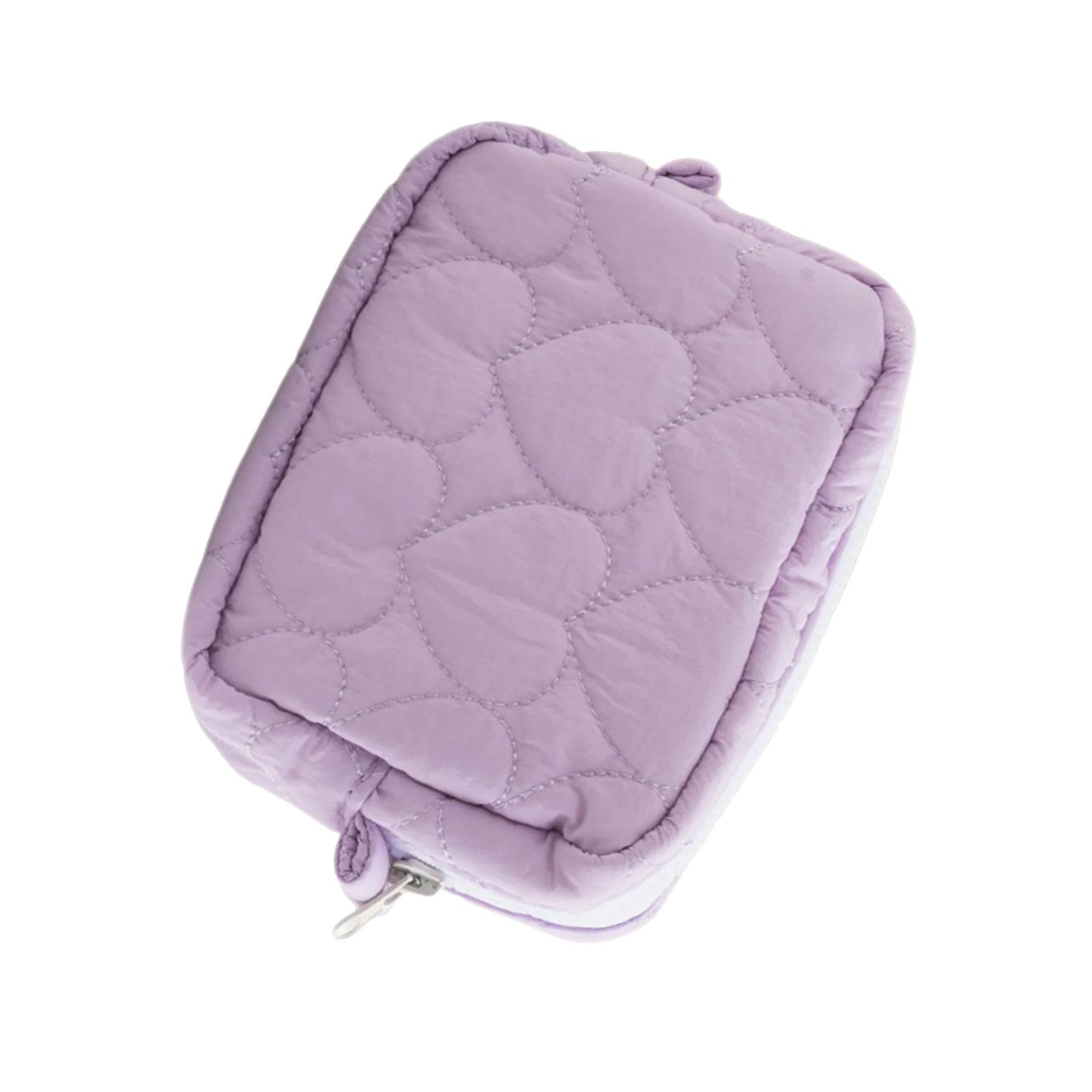 

Легкий портативный чехол для хранения с гладкой молнией, милая дорожная сумка-аксессуар для дома, офиса и путешествий фиолетовый