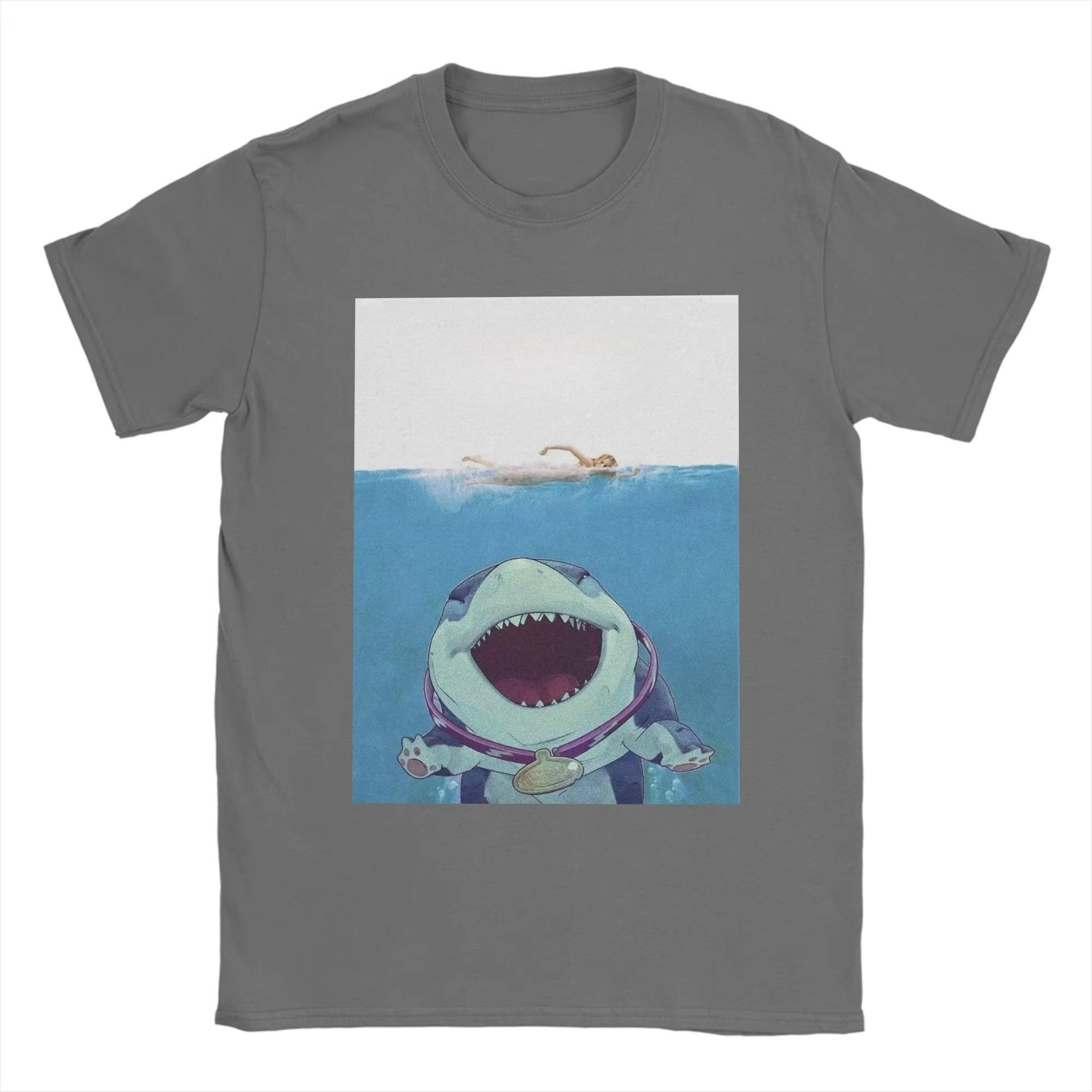

Shark Graphic Men Women Autumn T-Shirt Harajuku Vintage Short Sleeve Loose Oversized Casual Fitness Comfortable Y2k Top 4XL