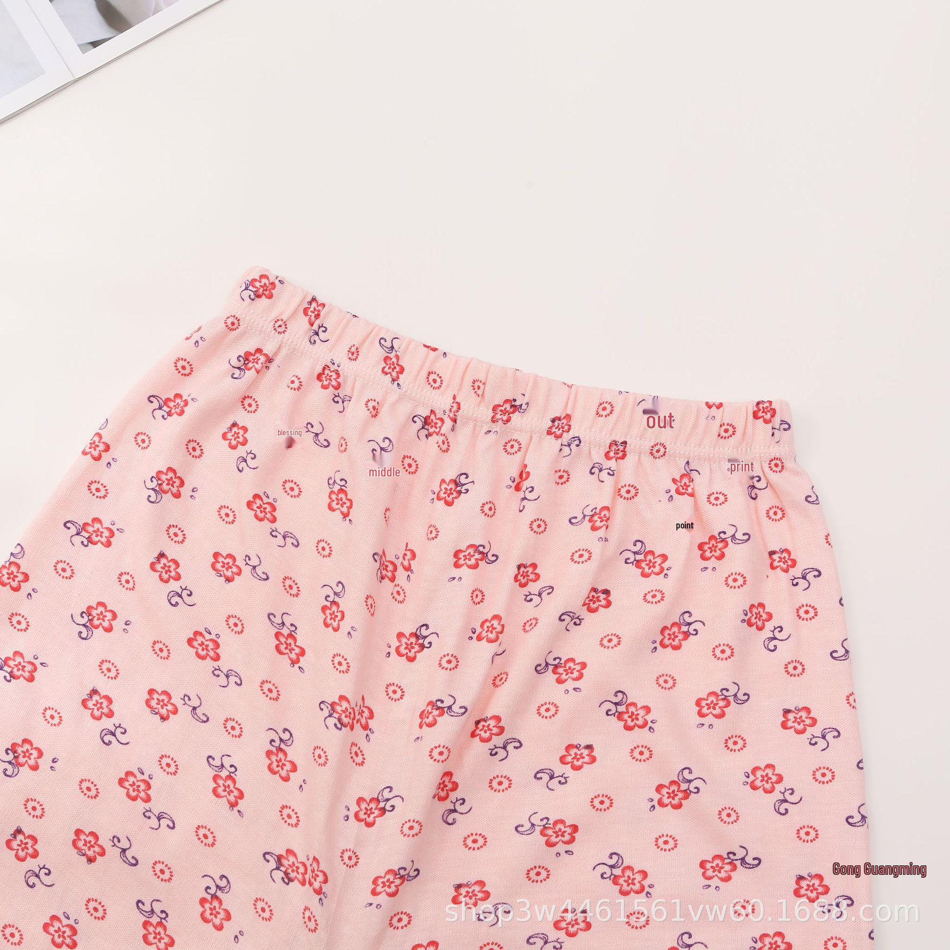 

Cotton Elastic Waist Support Pants for Middle-Aged and Elderly Women Size 100 розовый