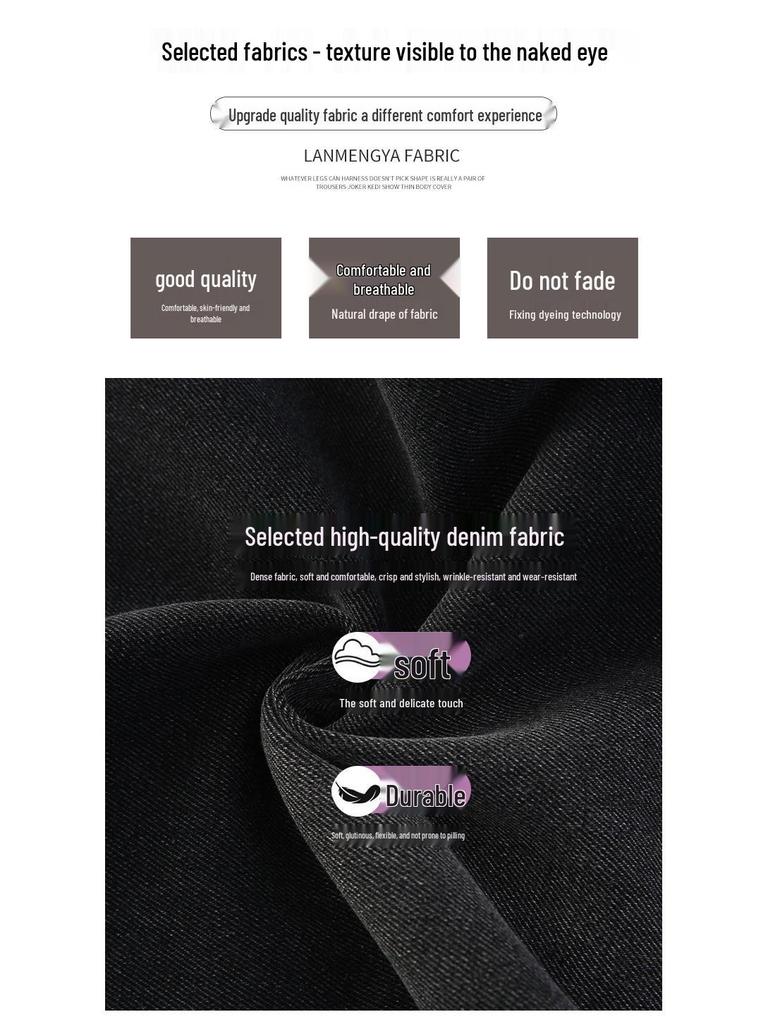 Girls' Wide-Leg Denim Pants, Loose Fit Casual Trousers for Spring and Autumn 2025