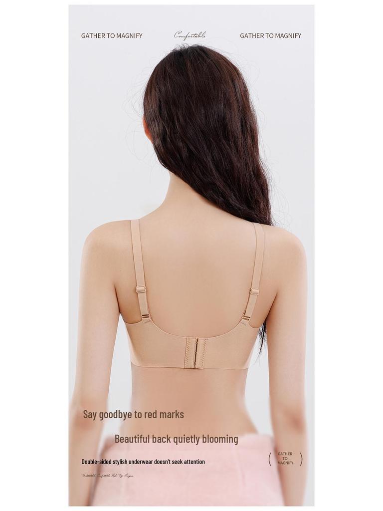 Seamless Push-Up Bra for Small Busts: Anti-Sagging, Wire-Free, Adjustable Shapewear, Soft Support
