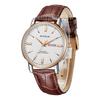 Unisex Waterproof Cowhide Strap Watch with Dual Calendar for Teens and Adults