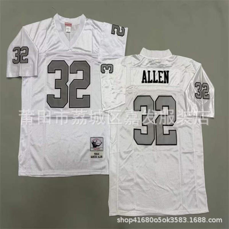 Rugby Jersey Oakland Raiders Retro Style Embroidered Football Uniform Mens Cotton Sport Shirt