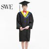 Commencement Outfit Bachelor Uniform Matte Graduation Gown Cap Tassel Set V-Neck Long Sleeve Robe And Ceremonies Photo Props Suit