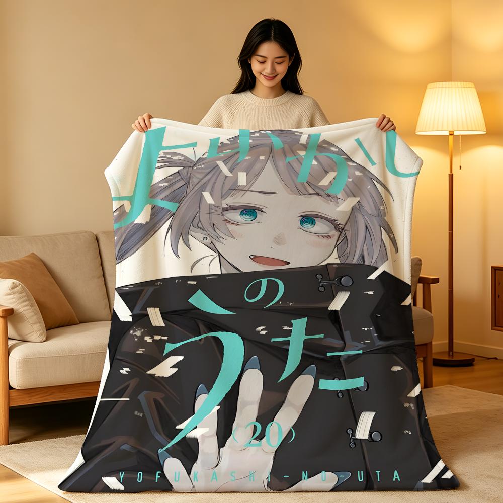 Anime N-Nazuna N-Nanakusa Throw High-Density Short Plush Blanket Soft Skin-Friendly for Sofa Nap Air-Conditioned Room