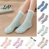 Warm Winter Gift for Women Thickened Plush Socks Women Soft Coral Fleece Slipper with Velvet Towel Bottom Cushioning Thermal Floor Autumn