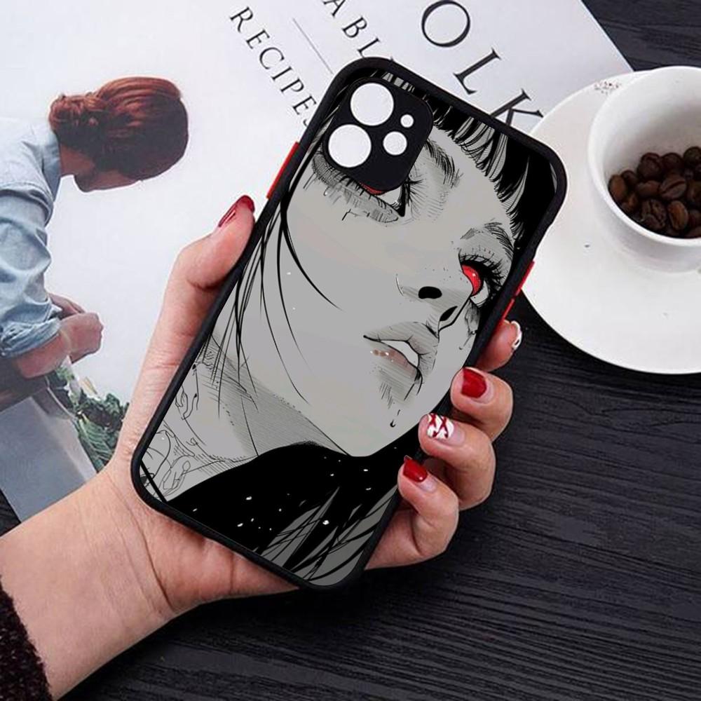 Cute Girl Trend Anime Phone Case For IPhone 14 11 12 13 Mini Pro Max 8 7 Plus X XR XS MAX Translucent Matte Cover