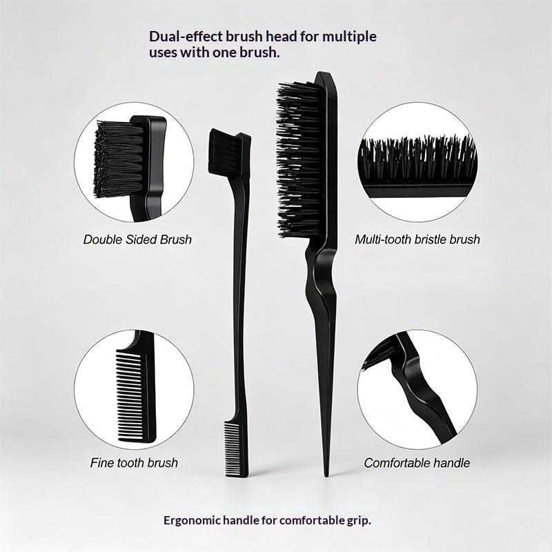 Pro Pointed Tail Salon Hairdressing Hair Styling Anti-Static Comb Hair Brush Steel Needle Pin Rat Tail Combs Barber Accessories