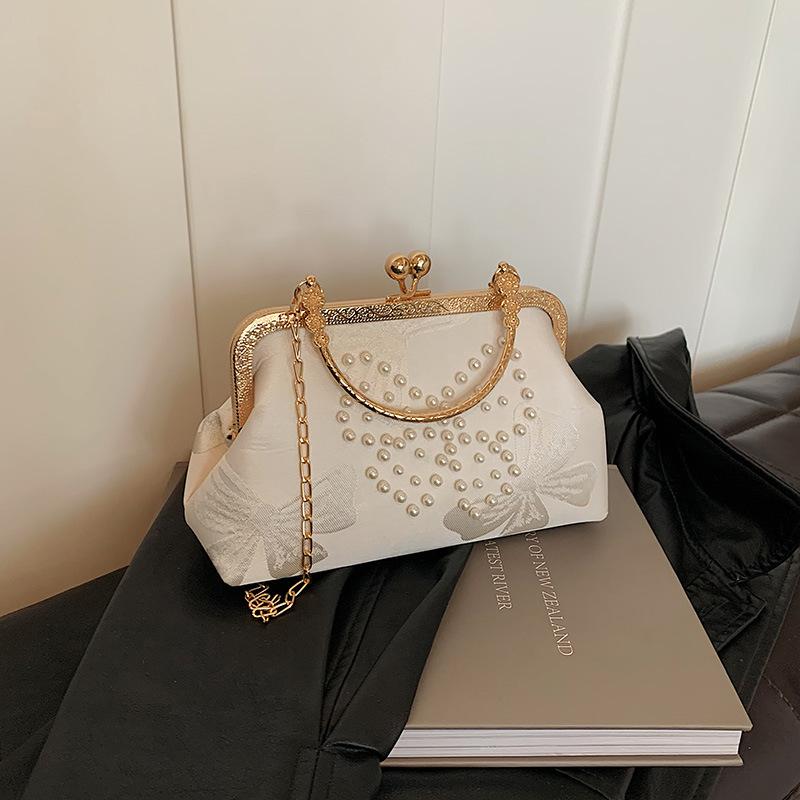 

2025 весна и лето новая женская сумка с нежной текстурой, замок, темпераментная, простая, на цепочке, на плечо, сумка-мессенджер, женская сумка белый