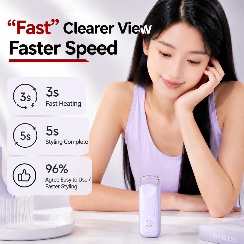 Fast Heating Electric Lash Curler USB Charging Lash Curling Tool Home Beauty Routine