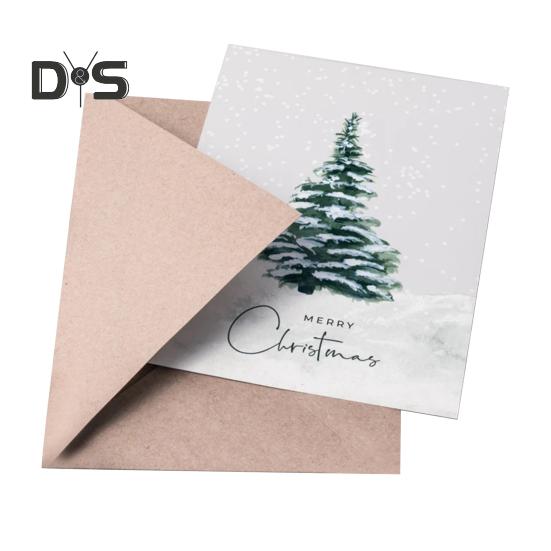 

1/20 шт. Рождественские открытки с конвертами, акварельный дизайн, поздравительные открытки с Рождеством, праздничные новогодние открытки для семьи и друзей 1pc