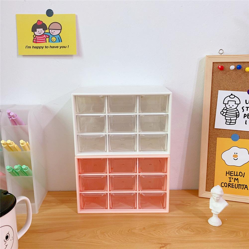 Multi-grid Storage Box Drawer Organization Transparent Jewelry Stationery Container