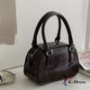 Emaille Mini Crossbody Bowling Bag Two-Way Strap Tote Leren Telefoontasje