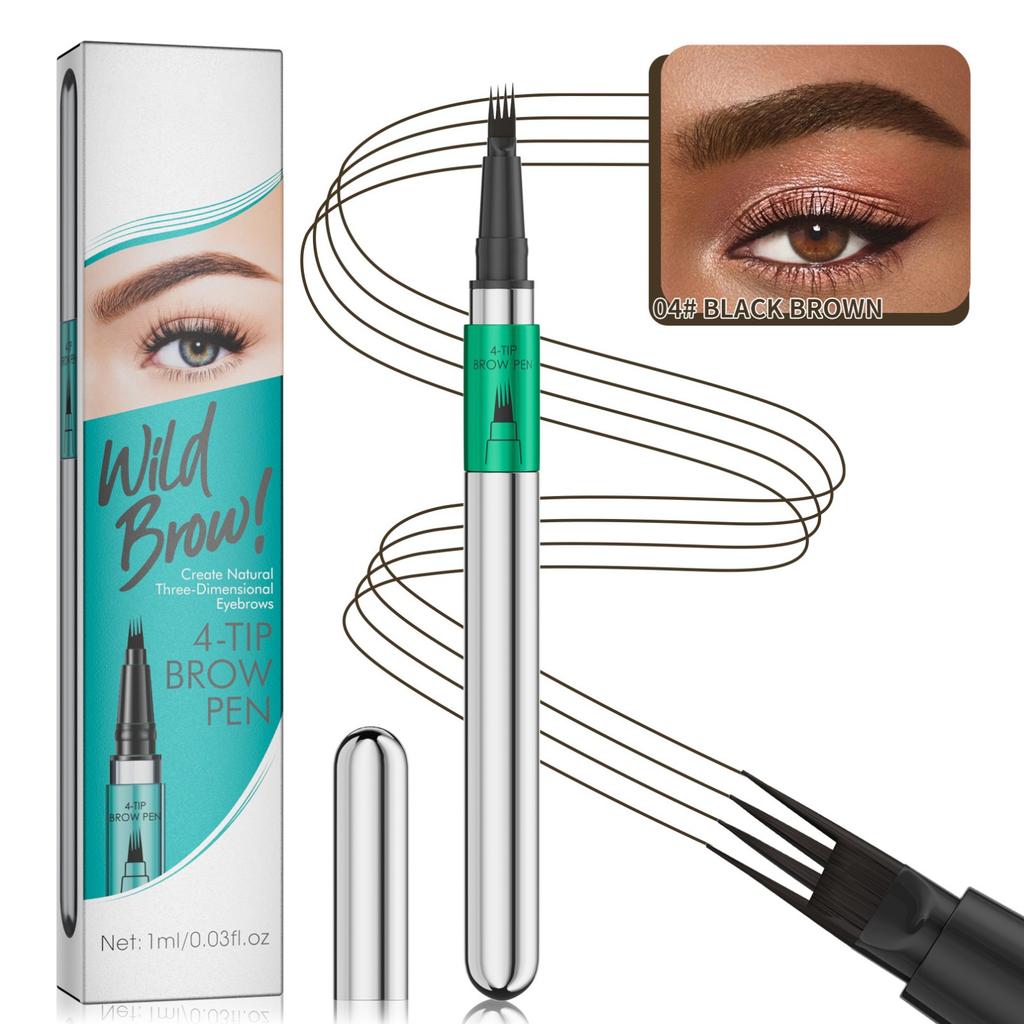 Four-pronged Liquid Eyebrow Pencil Smooth Waterproof Brush Head Four-pronged Liquid Eyebrow Pencil