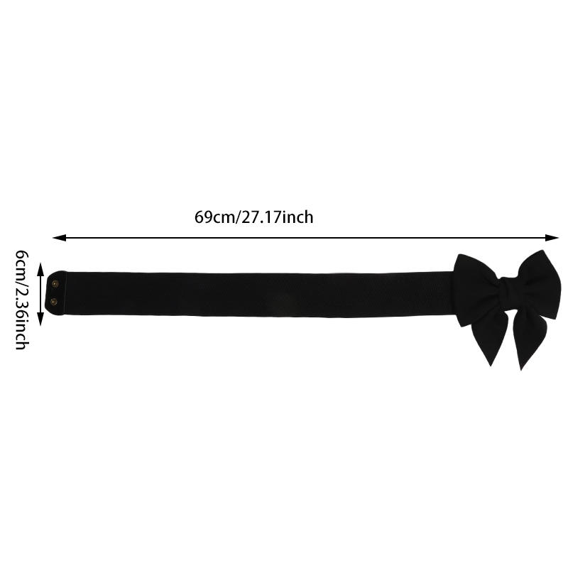 New Women Stretch Waist Belt Straps Elegant Wide Side Waistband Large Bow Elastic Belts For Girls Dress Coat Cummerbunds Corset