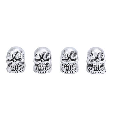 4 Pcs Skull Valve Stem Caps 7mm Diameter Car Tires Valve Stem Caps Airtight Seal for Car Truck Bike
