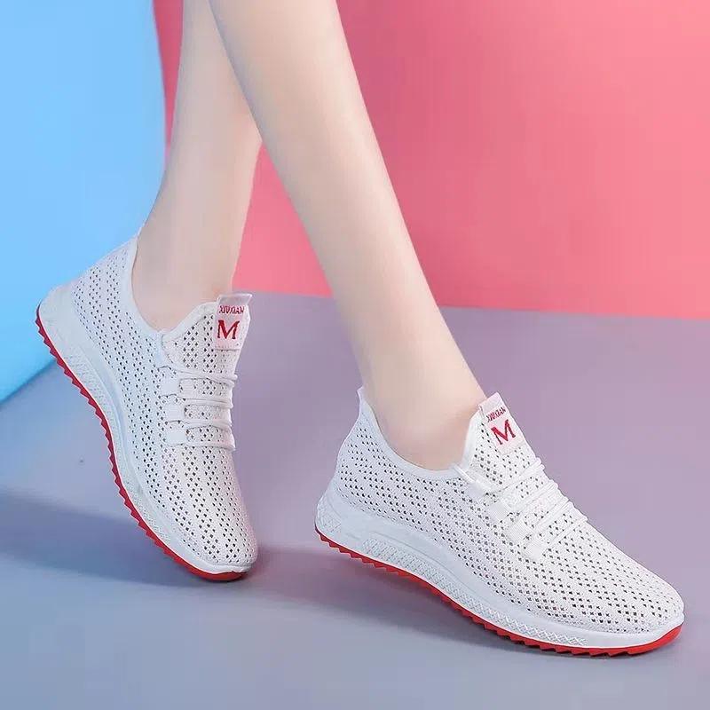 Women's Shoes Breathable Sports Shoes Non Slip Casual Hollow Out Shoes Running Shoes Summer Women's Shoes