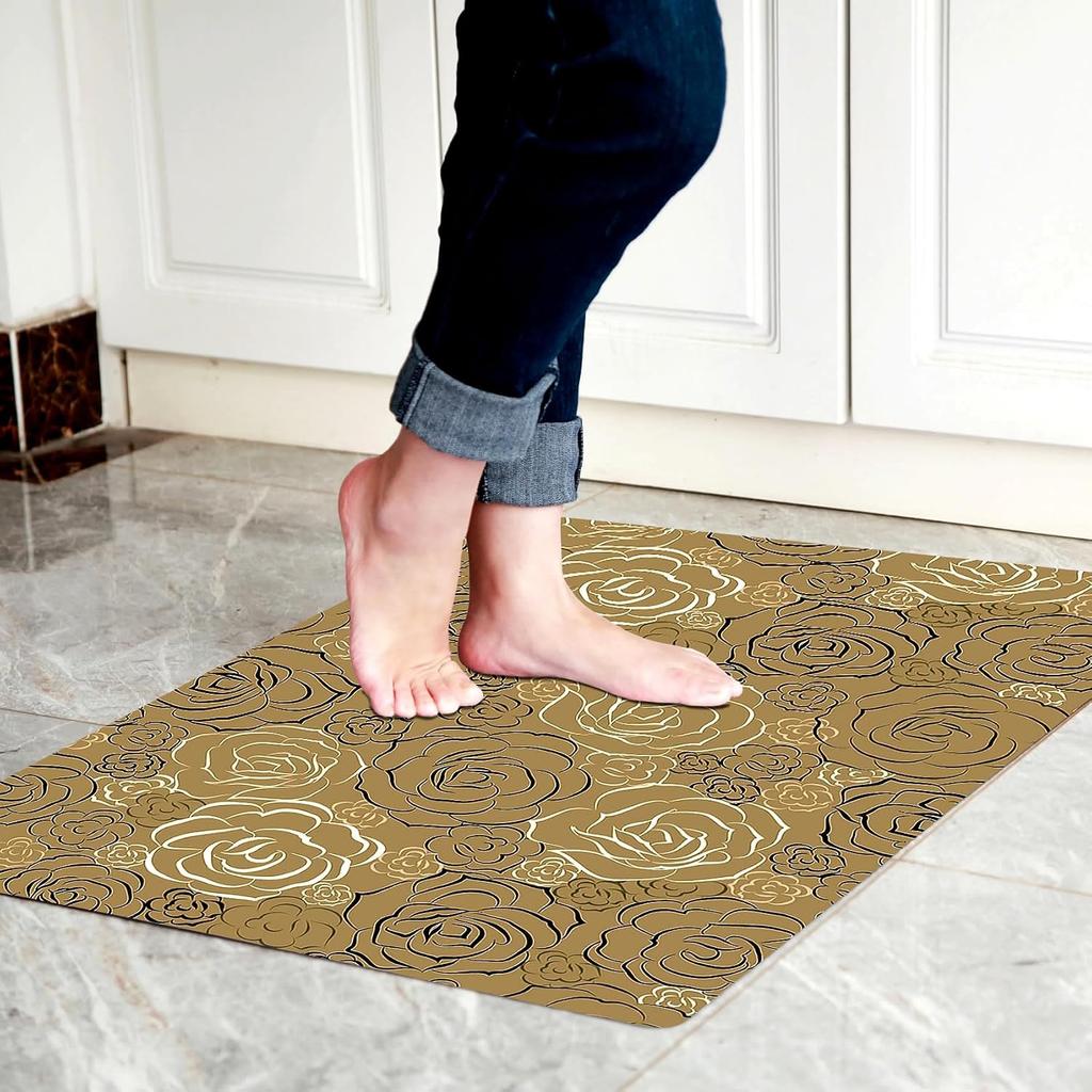 Green Leaf Rug Machine Wash Dining Comfy Bedside Floor Mat Front Door Rug Patio Corridor Living Sofa Side Indoor Carpet Bohemian