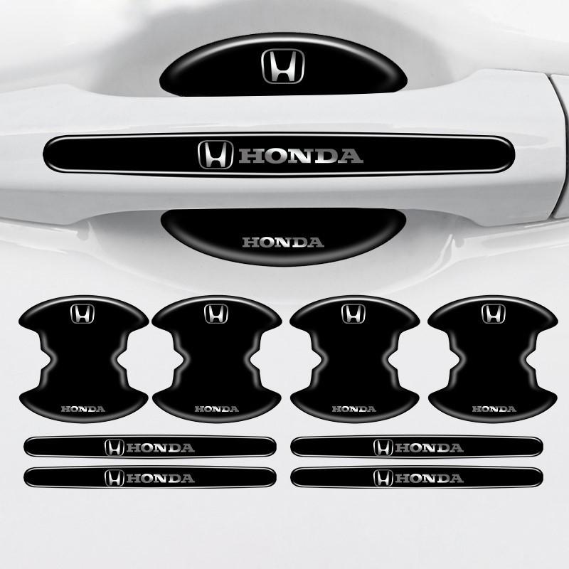 ARE1 Car Door Handle Bowl Stickers Anti-collision Protector For Honda Mugen Power Civic FIT Accord CRV 5th Jazz CRZ HRV Pilot Odyssey