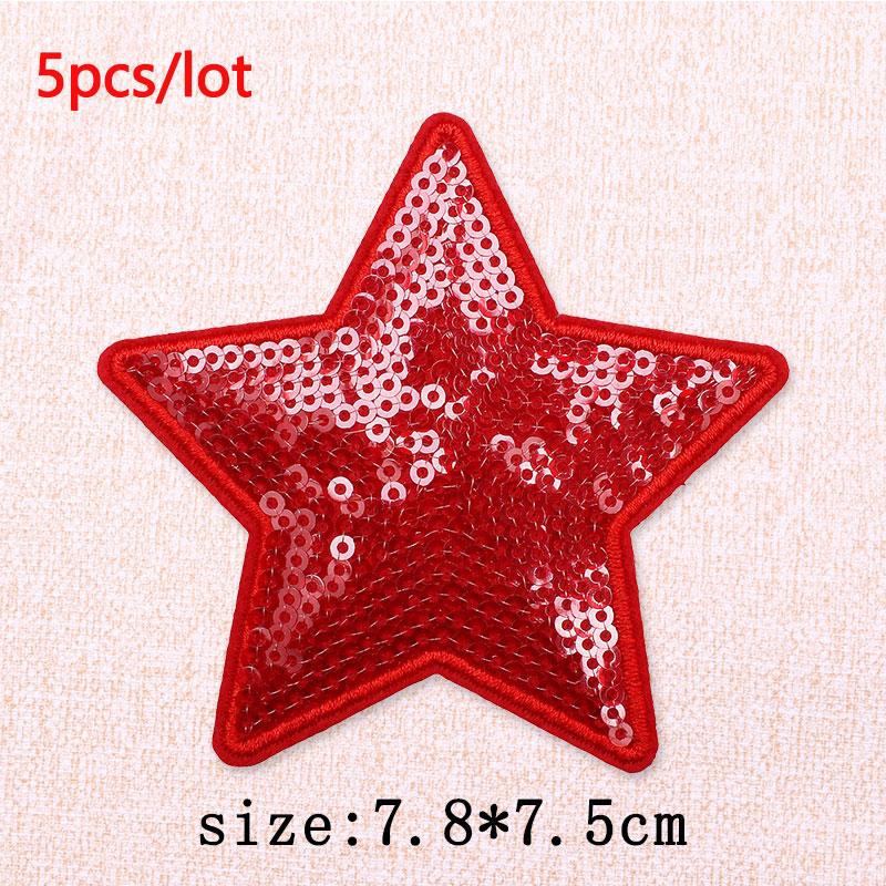 5Pcs/Lot Glitter Butterfly Bow Iron on Patches - Embroidered Patches on Clothes Bags Hats Jackets Decor