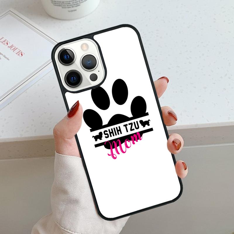 Cartoon Shih Tzu Dog Mom Phone Case For iPhone 17 Air 11 12 13 14 15 16 Pro Max Cover For iPhone 17 Air Max Plus Coque Shell