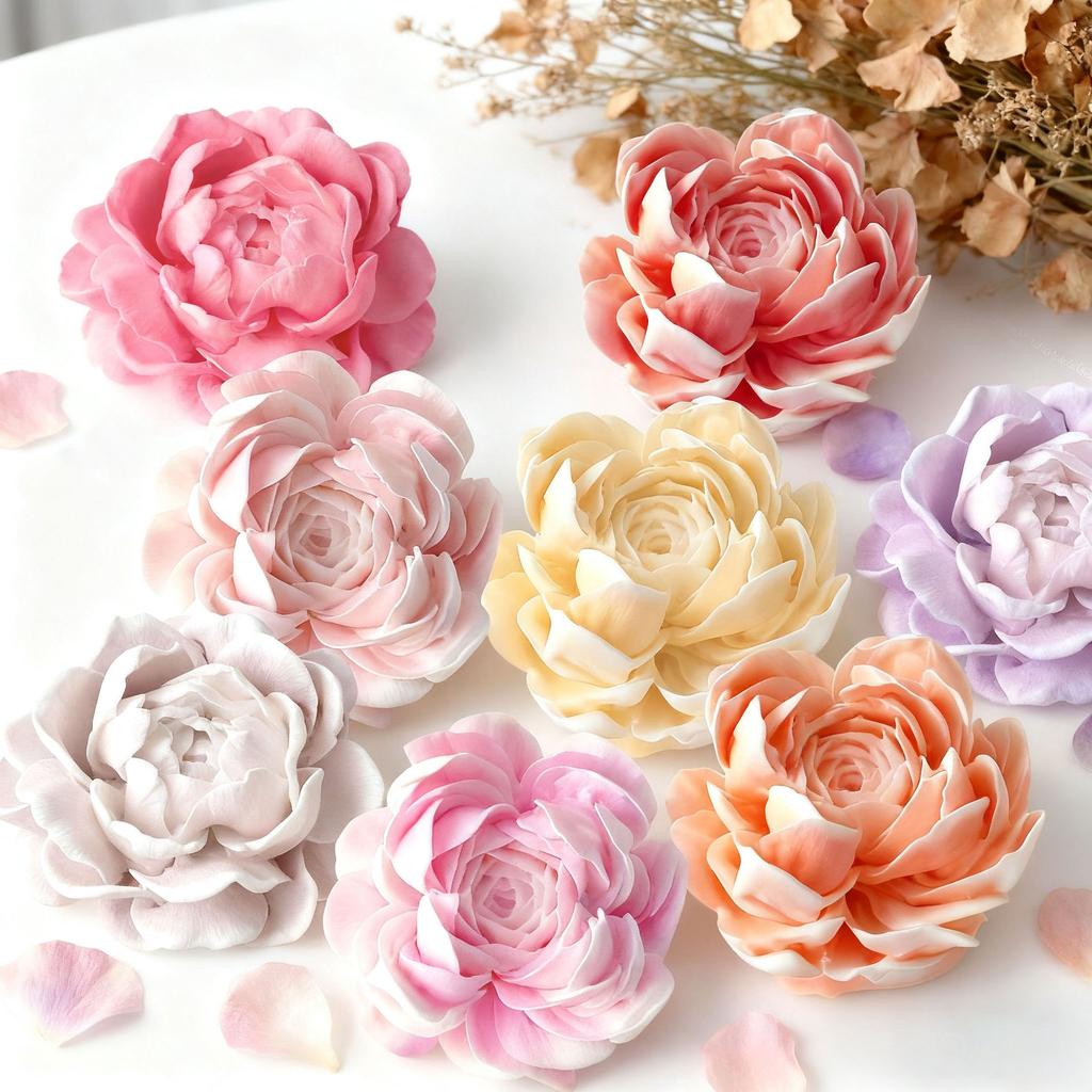 Lumânare Parfumată Handmade Flori de Iasomie Matriță din Silicon Paeonia lactiflora Pall Forme din Gips Materiale pentru Fabricarea Săpunului și Lumânărilor