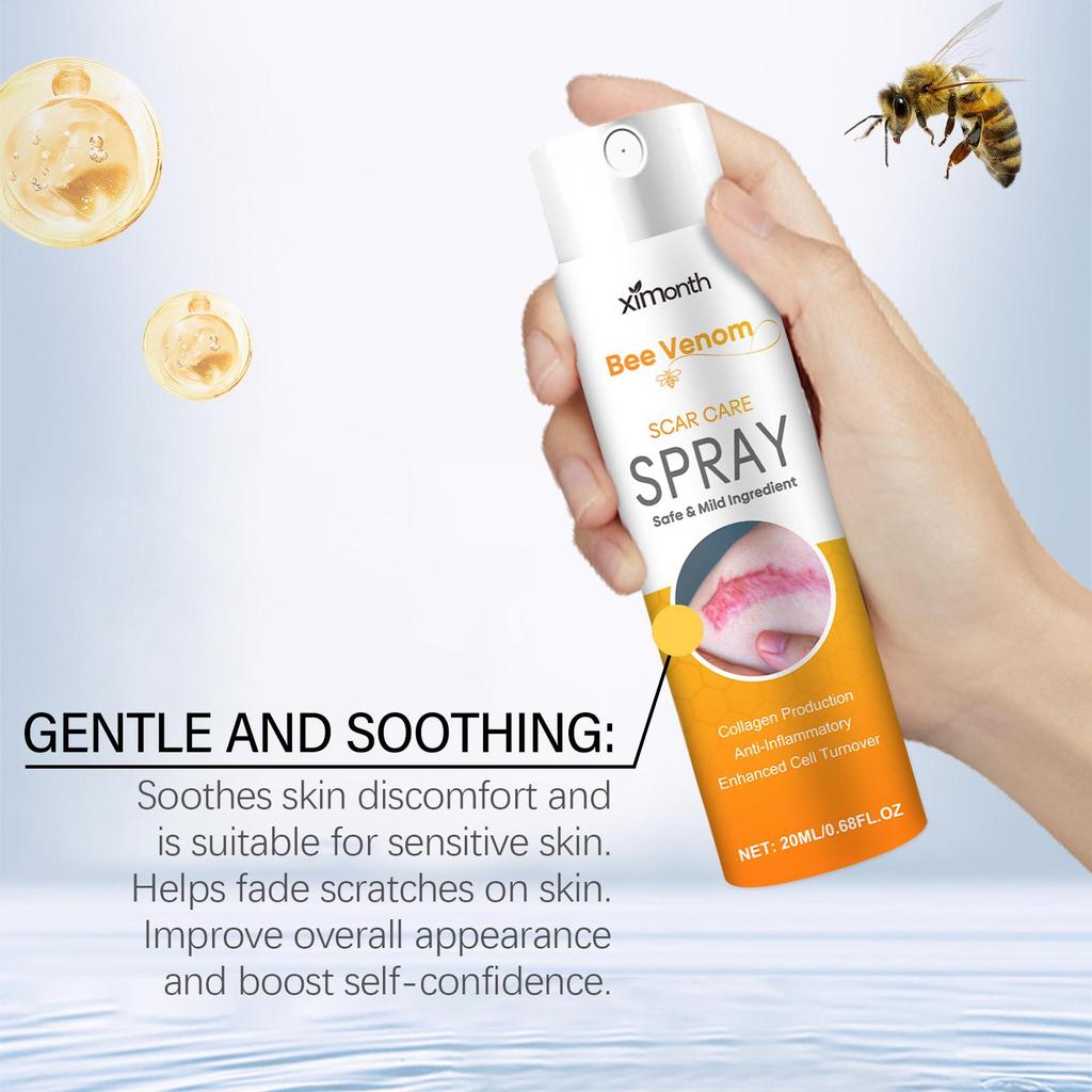 XIMONTH Bee Venom Repair Spray Promotes Skin Repair and Improves Scars Mild Formula Deeply Nourishes