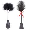 New Erotic Bdsm Feather Tickled Whip Punish Fetish Leather Spanking Paddle Play Flogger Lover Riding Crop Pony Sex