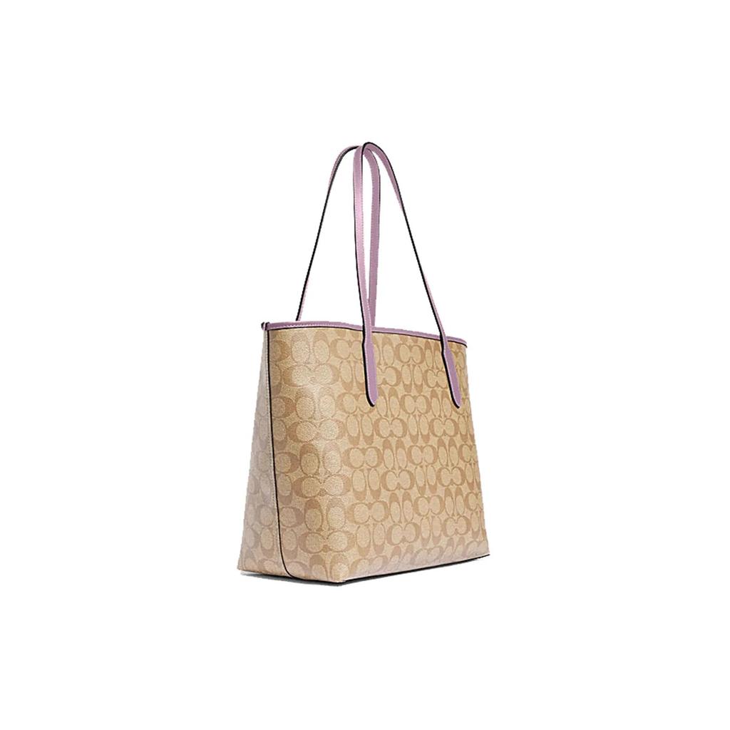 COACH City PVC Tote Bag , Shopping Bag , Handbag , Shoulder Bag Large Women's Light Khaki (Unisex) Shoulder Bags 5696 SVV7O