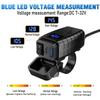 60W PD QC3.0 Motorcycle USB Fast Charger Handlebar Dual USB Socket with Switch Voltmeter Waterproof 12V Power Supply Adapter