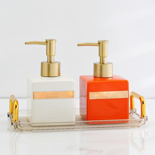 Bathroom Hand Sanitizer Soap Dispenser Gold Press Ceramic Lotion Bottle Hand Sanitizer Dispenser Bottle Bathroom Accessories