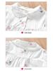 2025 New Summer Girls' Korean Style Embroidered Short Sleeve White Shirt