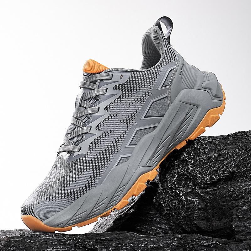2024 Autumn and Winter New Men's Shoes Low-top Lace-up Lightweight Outdoor Mountaineering Hiking Off-road Shoes Breathable Sports Travel Shoes