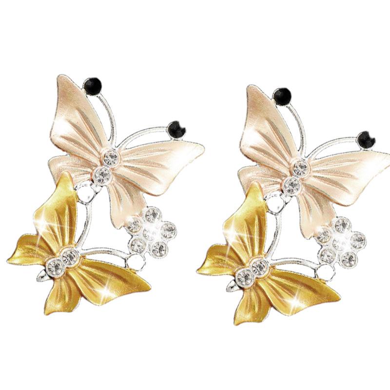 Car Air Outlet Perfume Clip Exquisite Diamond-studded Butterfly Air Conditioning Air Outlet Jewelry Goddess Car AromatherapyClip