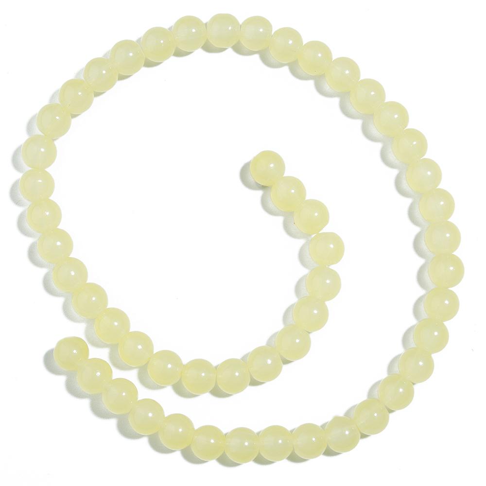 1 Strand 6/8mm Solid Color Glass Beads Loose Spacer Round Beads For Jewelry Making DIY Handmade Bracelet Necklace Accessories