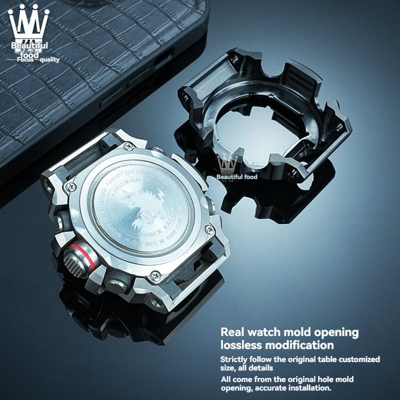 Voor Casio G-SHOCK Serie Cat Man 3410 GW-9400 Gemodificeerde Metalen Behuizing GW-9400Y/J Roestvrij Stalen Behuizing Band Zwarte Behuizing Accessoires