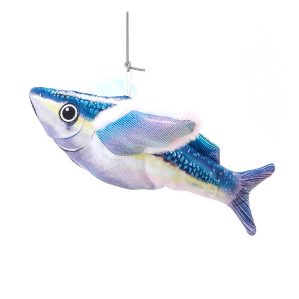 

Plush Interactive Cat Toys Colorful Fish Shaped Flapping Fish Cat Toys Washable Detachable Interactive Cat Kicker Toy
