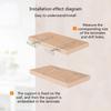 Upgraded Shelf Brackets Pack of 4 Rust Resistant & Corrosion Proof Supports Functional Shelf Brackets for Homes & Office
