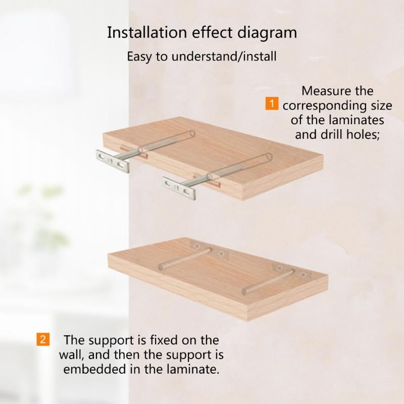 Upgraded Shelf Brackets Pack of 4 Rust Resistant & Corrosion Proof Supports Functional Shelf Brackets for Homes & Office